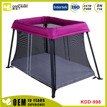 Hot Selling Plain Design Folding Aluminium Baby Playpen With Net