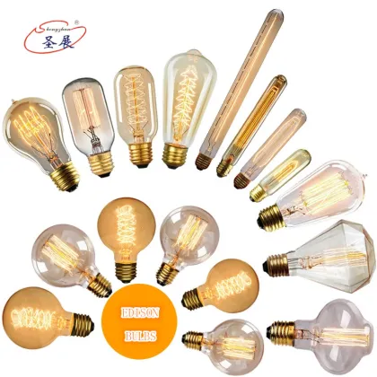 Vintage Edison Bulbs: 25W-60W Retro Decorative Incandescent Lamps