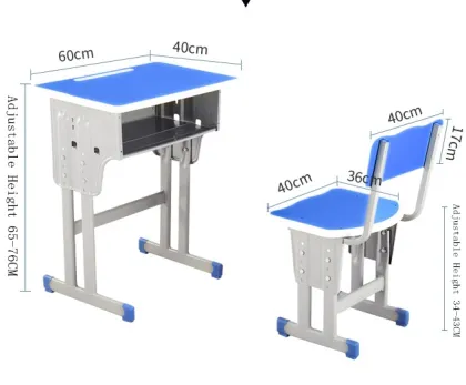 Adjustable Cheap School Desk with Bench