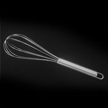 Stainless Steel Eggbeater with Five Wires, Steel Handle Whisk in 8/10/12 Inches