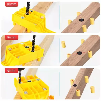 Dowel Hole Jig 6/8/10mm Woodworking Drill Locator for Board Link Woodworking