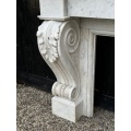 Napoleon III Style White Marble Fireplace Mantel