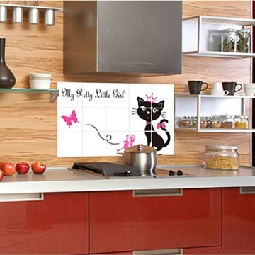 2015 Marry cat and batterfly design kitchen cabinets sticker