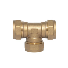 Brass compression tee fittings