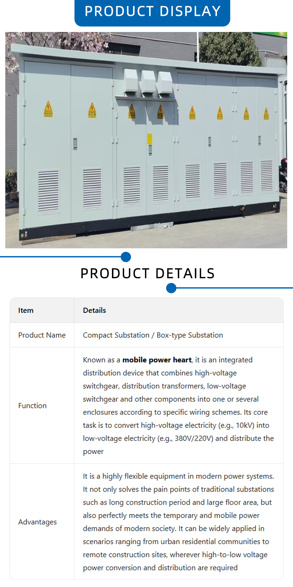 Outdoor Compact Electrical Substation X