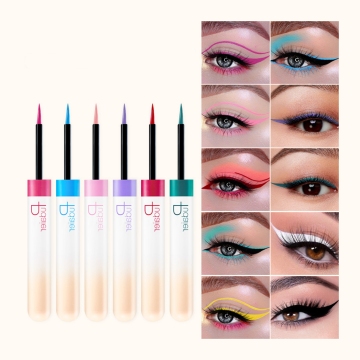 12 Farben Koreaner Make -up Eyeliner Schwarzbrauner Flüssigkeit Eyeliner Bleistift