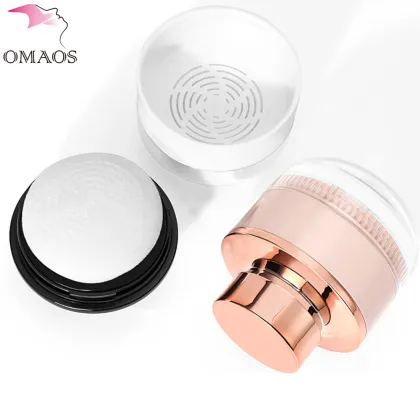 Luxury Black Rose Gold Ball Empty Loose Powder Container with Powder Puff