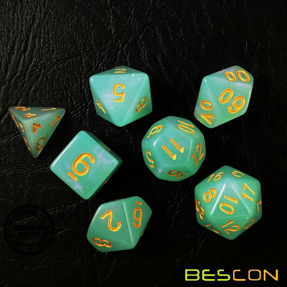 Jadeite Moonstone Dungeons And Dragons Dice Set 3