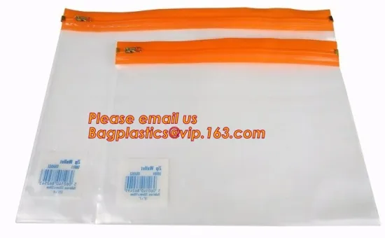 Cheap Waterproof PE zipper lock file wallet bag with logo printing, cheap A4, A5, A6, B5 transparent plastic pe zip lock files