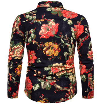 Camicia a maniche lunghe stampata da uomo