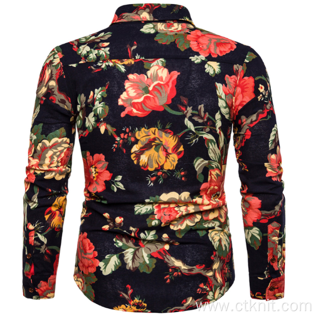 Mens printed long sleeve shirt