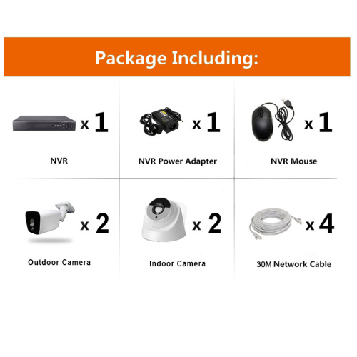 4CHS 2.0MP HD POE NVR Kits