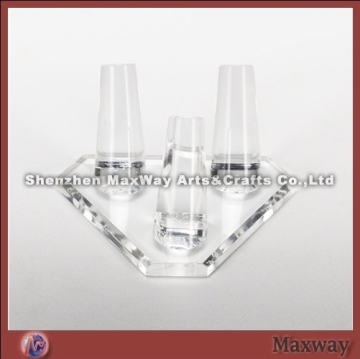 Elegant transparent table acrylic finger-shaped three rings/finger ring/die walkure display stand/ho