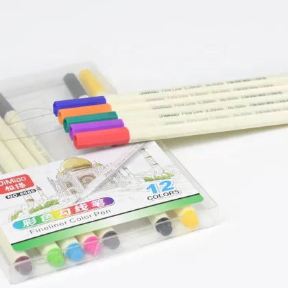 Hook Line Pen 0.38mm 12 Color Water-Based Ink Watercolor Pen Set