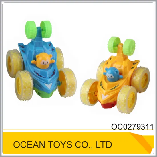 Cheap plastic mini friction tip kids no battery car with double-face OC0279311