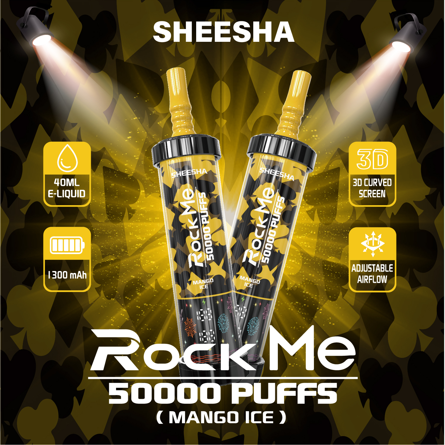 Rock me sheesha 50k puffs vape sekali pakai