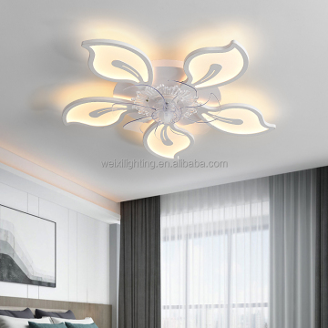 Kipas Langit -Langit Pencahayaan Weixi: 220V/110V, remote control, peredupan, kecepatan yang dapat disesuaikan, lampu kipas langit -langit LED