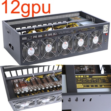 Fast Shipping: In-Stock 12GPU Computer Case with ONDA B250 D12P-D3 Motherboard Enclosure