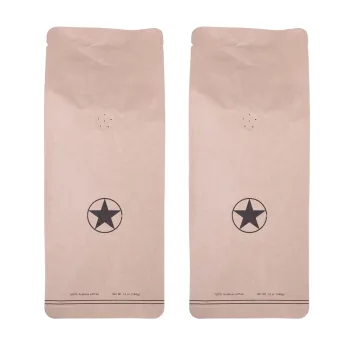 Compostable Biodegradable Flat Bottom Coffee Bag
