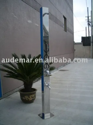 Audemar Straight 2.5MM Thickness SUS 316 Pool Shower Post In Mirror Face