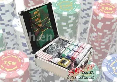 600pcs chips set with card shuffle US-C006