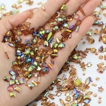 Wholesale 350g Bag Transparent Bottom Jelly AB Flatback Strass Stone for Nail Art and Decoration