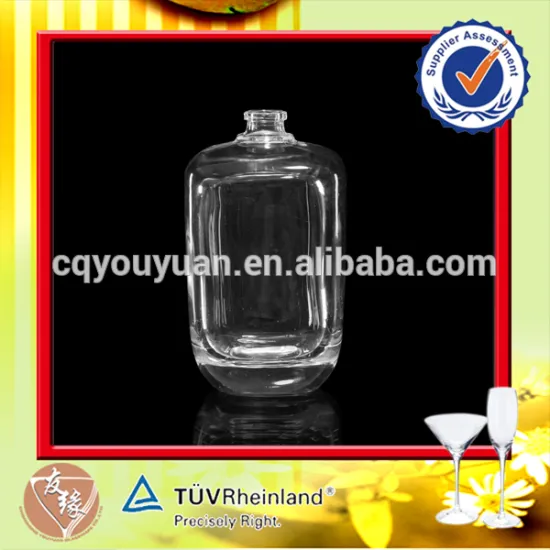 Transparent Tall Square Perfume Bottle 100ML Rectangular Glass Bottle