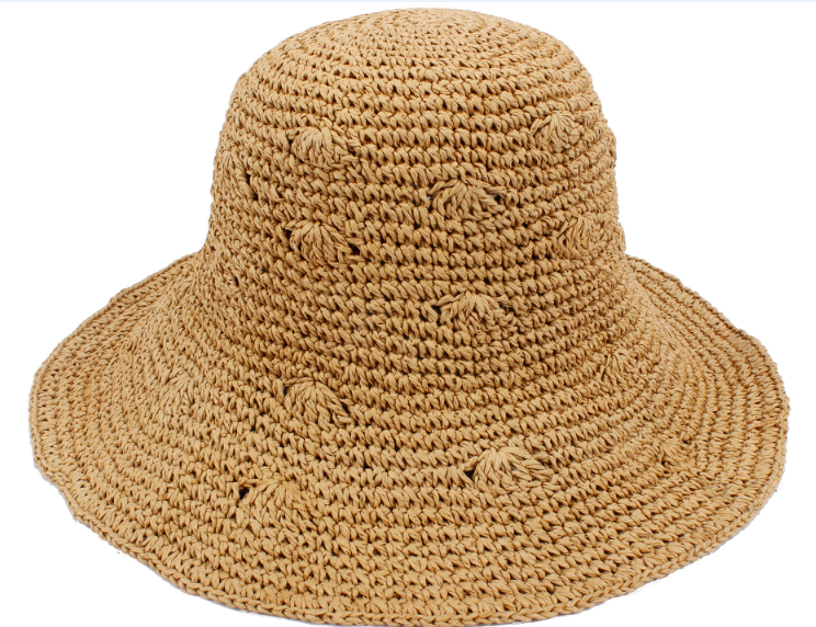 100% chapeaux en papier / paille, chapeaux de seau pour femmes