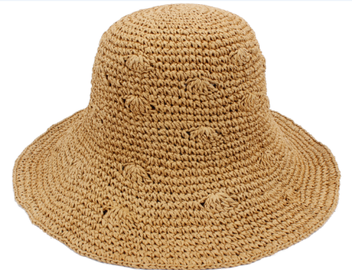 100％紙/麦わら帽、女性用のバケツ帽子