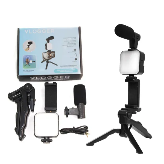 Youtuber Vlogging Kit: Tripod, Microphone, and Phone Holder