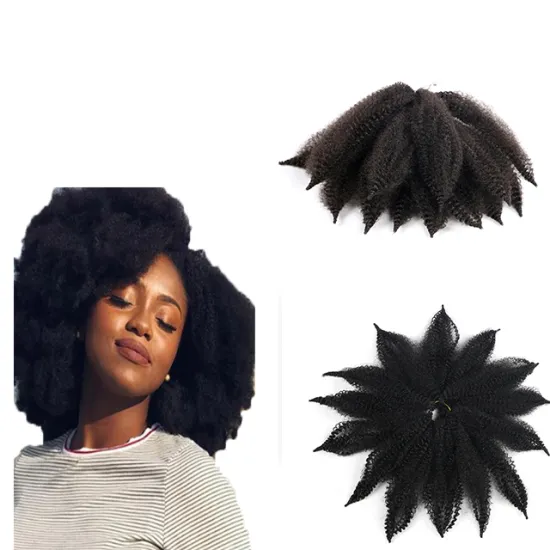 8 inch Afro Kinky Curly Crochet Hair Extension Crochet Braid Synthetic Fiber Hair Braids Marley Hair Twist