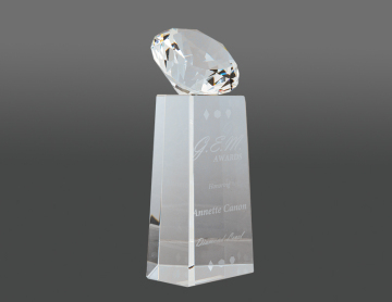 Popular diamond award glass