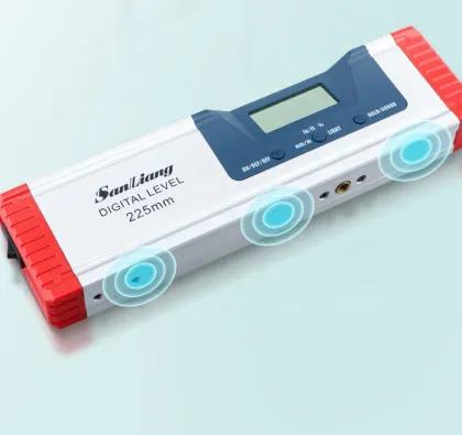 Professional 0-225mm Digital Magnetic Cross Ray Laser Level Angle Ruler - Precision Measurement Tool
