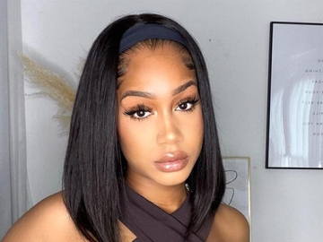 12 inch Bob Headband Wig Human Hair