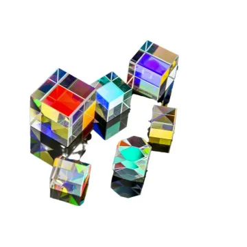 14-Sided Chromatic Prism Cube Optical Glass Beam Splitter