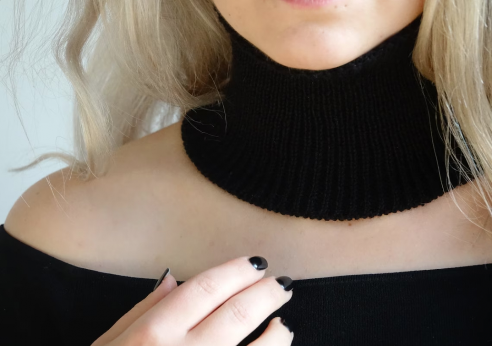 Knitted warm choker neckwarmer turtleneck made Acrylic