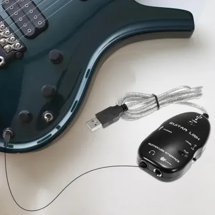 USB Guitar Effects Cable Link Cable Interface Cable Guitar Link Interface Link Audio Guitar Adapter For PC
