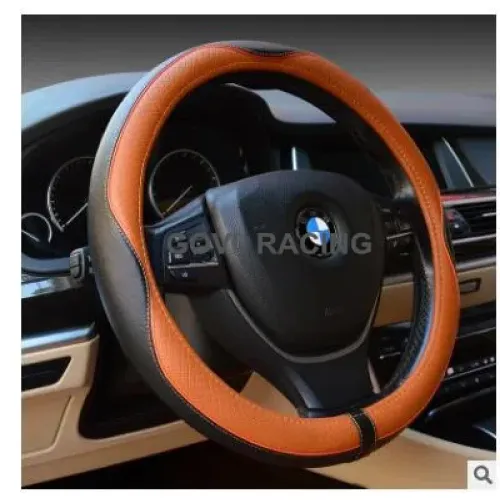 Echtes Leder Universal Car Lenkradabdeckung