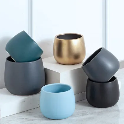 Nordic Modern Simple Marbling Ceramic Flower Pot