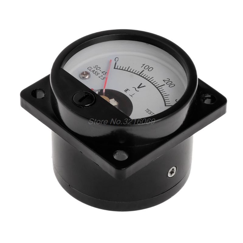 Voltmeter SO-45 AC 0-300V Round Analog Dial Panel Meter Voltmeter Gauge Black Whosale&Dropship