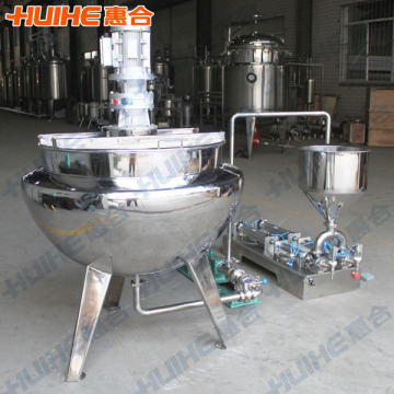 200L/H Small Fruit Jam Paste Processing Line with Electrical Steam Cooking Jacket Kettle Boiler for Food Sauce Making