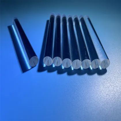 Custom High Temperature Clear Quartz Glass Light Guide Rods and Customized Quartz Rods
