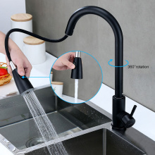 Kitchen Faucets Pull-down Kitchen Tap Stainless Steel Single Handle Sprayer Water Mixer Tap