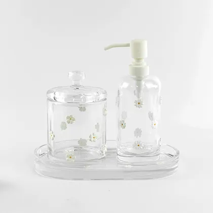 Customized Bathing Set Glass Bottle