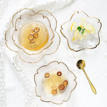 Popular Custom Wholesale Glass Bowls Set Dinnerware Beautiful Glass Cherry Dishes