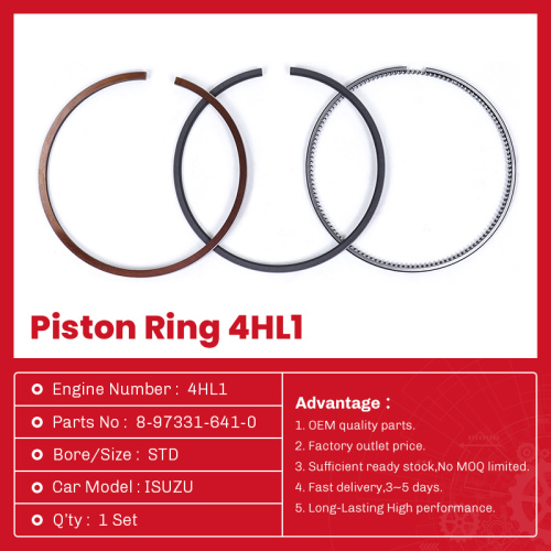 أجزاء Auto Isuzu Piston Ring Kit 4HL1 8-97331-641-0