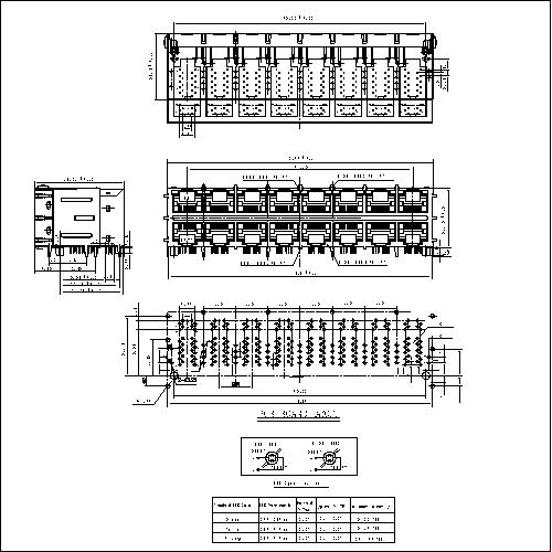 ATRT-9FAG0A009 RJ45 2X8 Port With Transformer With Filter Extension With LED With EMI POE