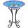 Outdoor Glass Bird Bath Peacock Decor