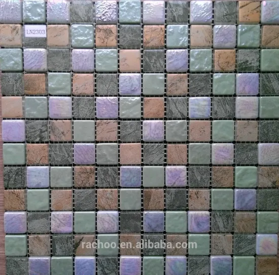 Solid glass man made stone mosaic flooring use tile
