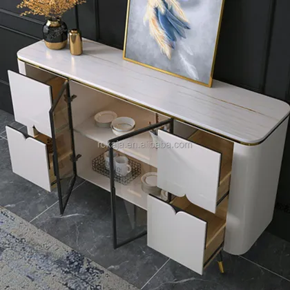 Modern Luxury Slab Dining Room Sideboard
